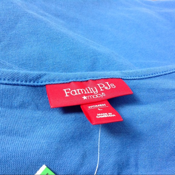 Family PJs Macys Women's Pajama Top L - Picture 4 of 6